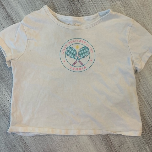 Lilly Pulitzer Other - Lilly Pulitzer Kids Tennis Graphic Tee - White